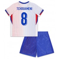 Camisa de time de futebol França Aurelien Tchouameni #8 Replicas 2º Equipamento Infantil Europeu 2024 Manga Curta (+ Calças curtas)